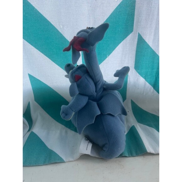 8" Quest for Camelot Devon & Cornwall 2-Headed Dragon 1998 Playworks Bean Plush - Picture 3 of 4